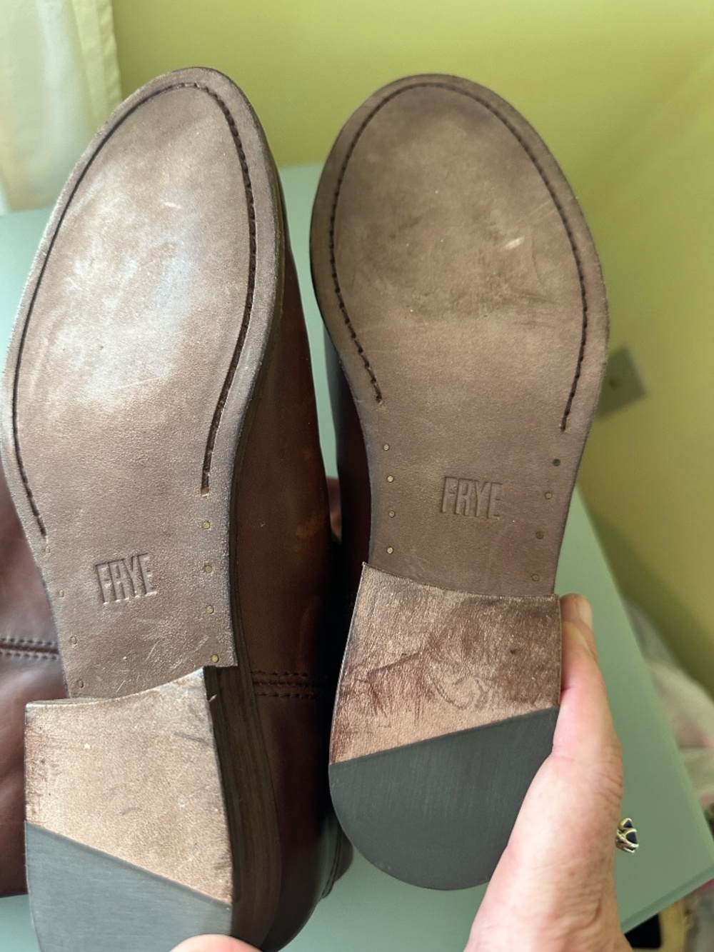 Frye Tall Boots, chestnut brown leather, size 8 - Picture 10 of 10